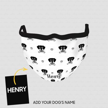 Personalized Dog Gift Idea - Dogs With Paw Patterns For Dog Lovers - Cloth Mask